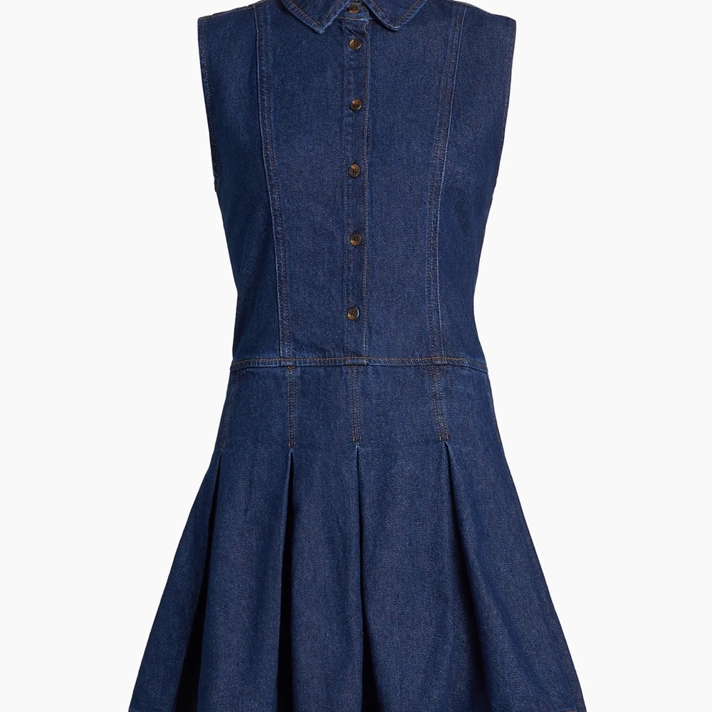 Reformation Arella Denim Mini Dress - Size 4 - NWT - Picture 3 of 9